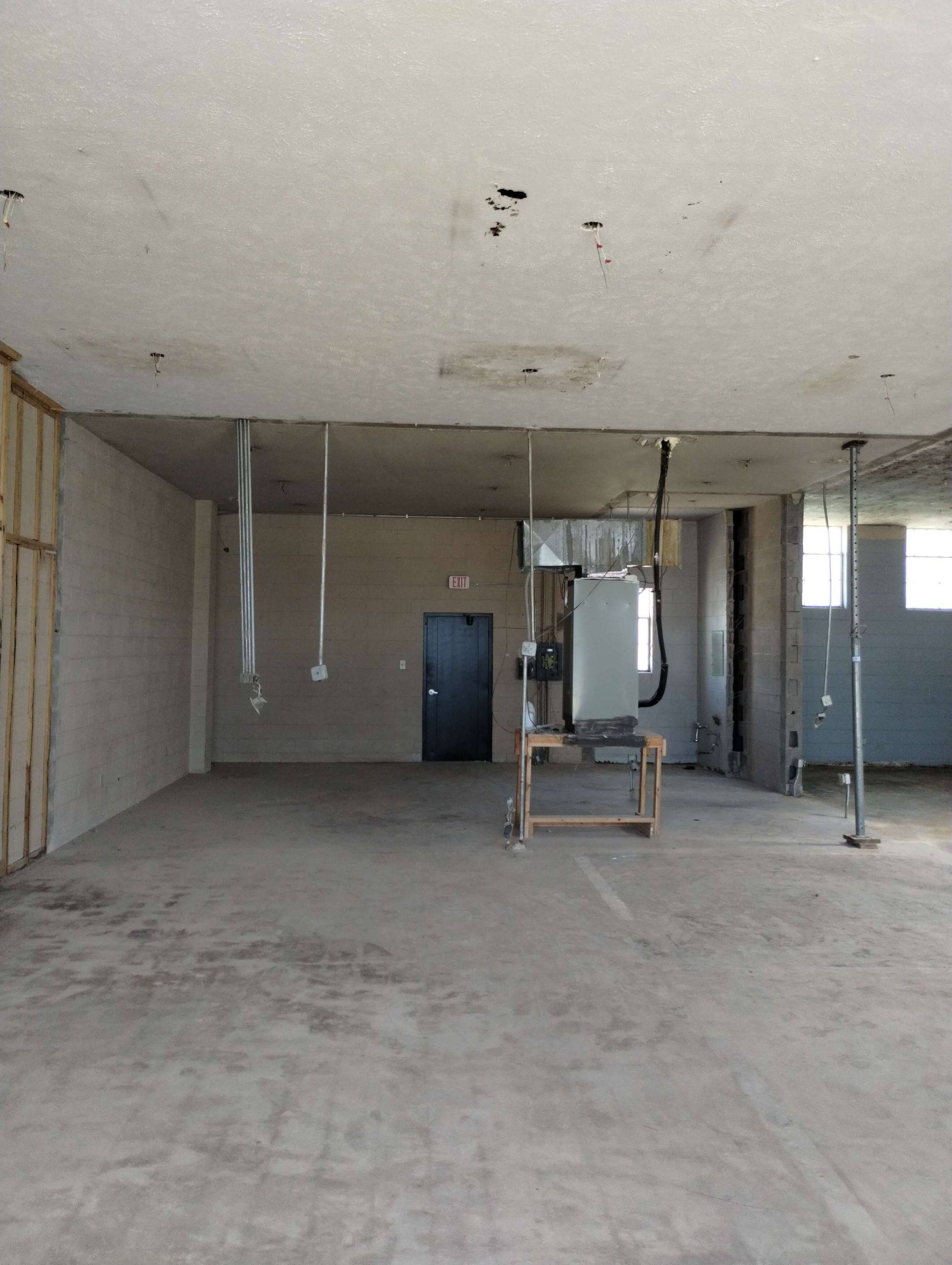 A further view of the former bank building NorthStar Commercial Interiors remodeled into Professional Black Belt Academy in Princeton, TX