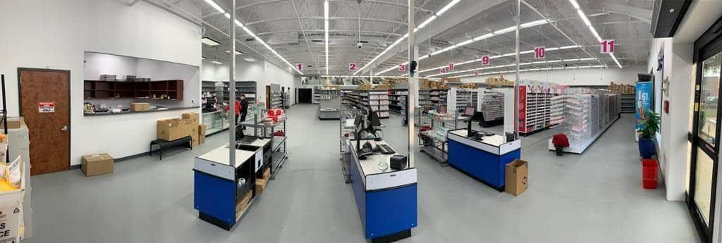 After: the finished beauty supply store