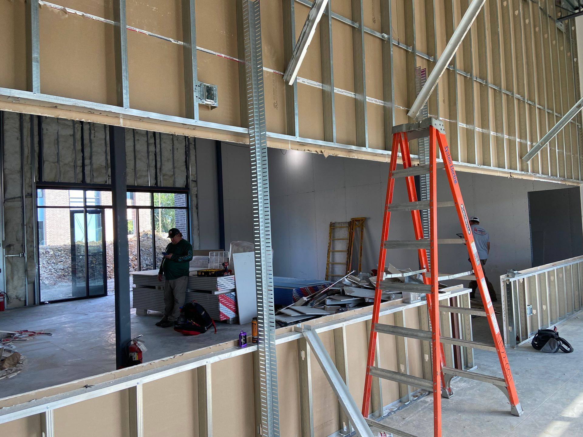 Further progress on the Professional Black Belt Academy shell-space finish-out in Melissa, TX