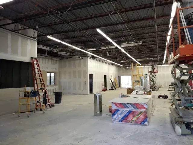 During: work under way on the beauty supply store gut renovation