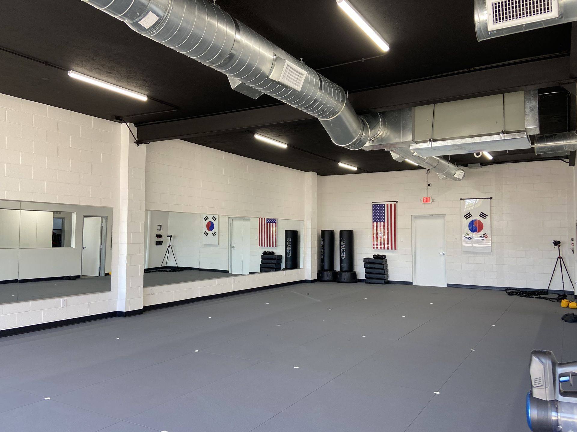 Training floor at Professional Black Belt Academy in Princeton, TX after remodel
