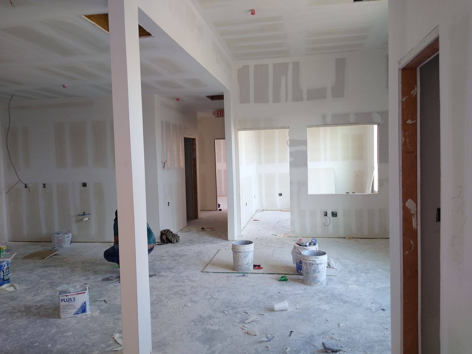 A further view of the Vzure Solutions tech office finish-out in Frisco, TX