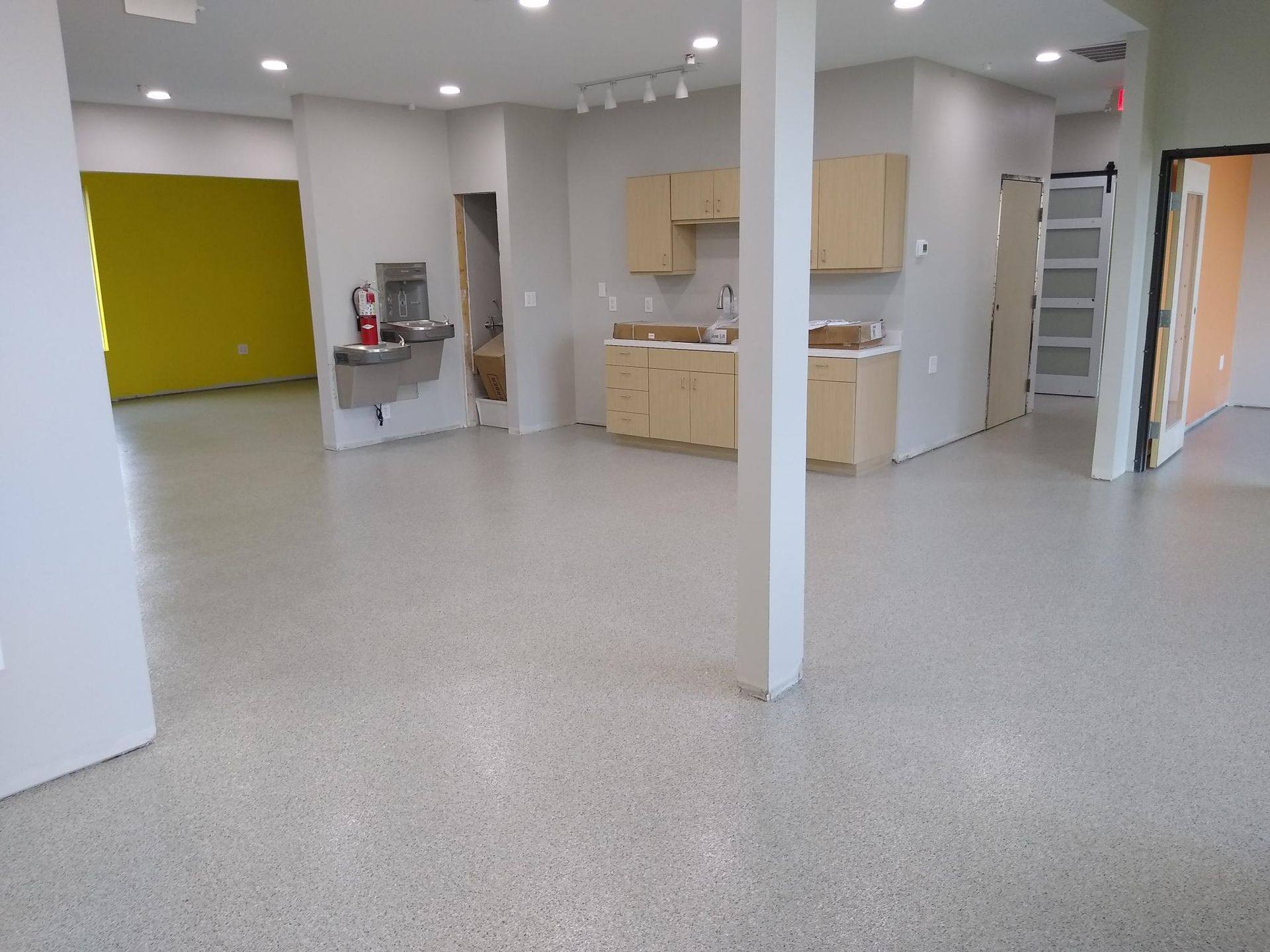 A further view of the Vzure Solutions tech office finish-out in Frisco, TX
