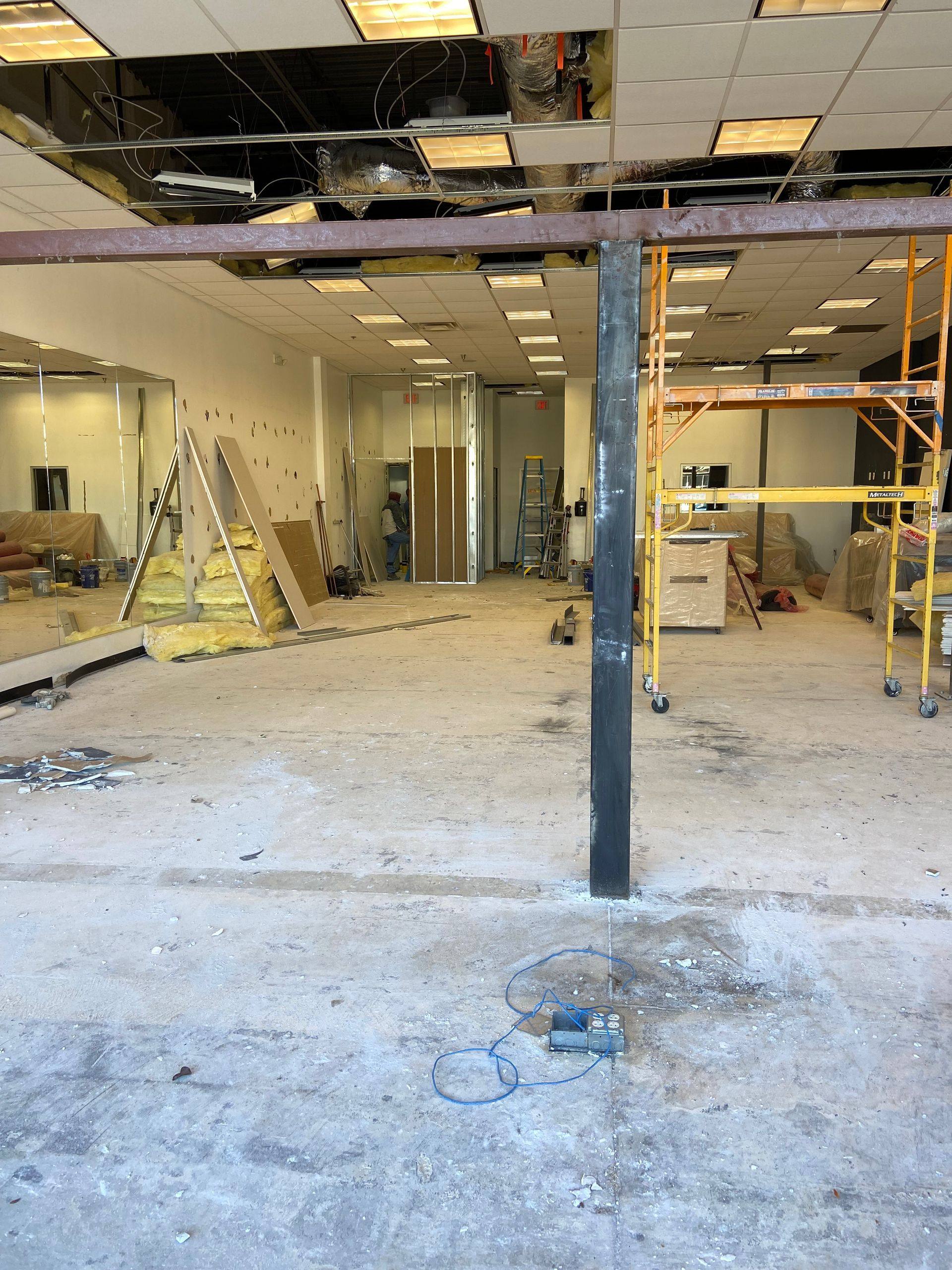 Progress: demolition complete at the My Gym remodel in Allen, TX