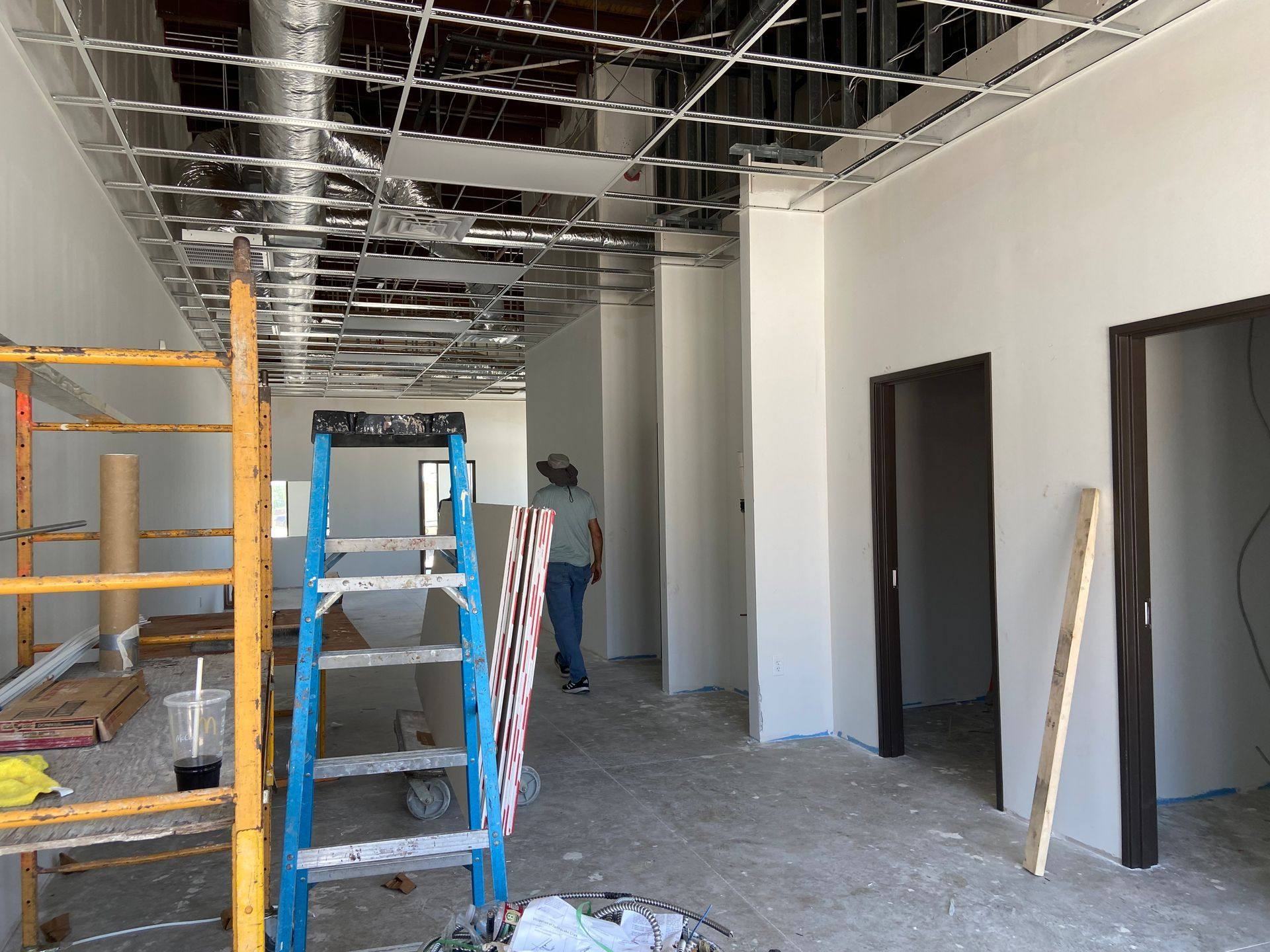 Another view of the Kumon Learning Center shell space finish-out in Celina, TX