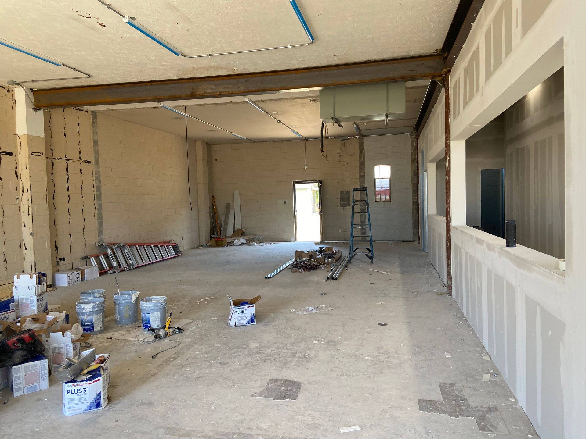 Another view of the Professional Black Belt Academy remodel in Princeton, TX