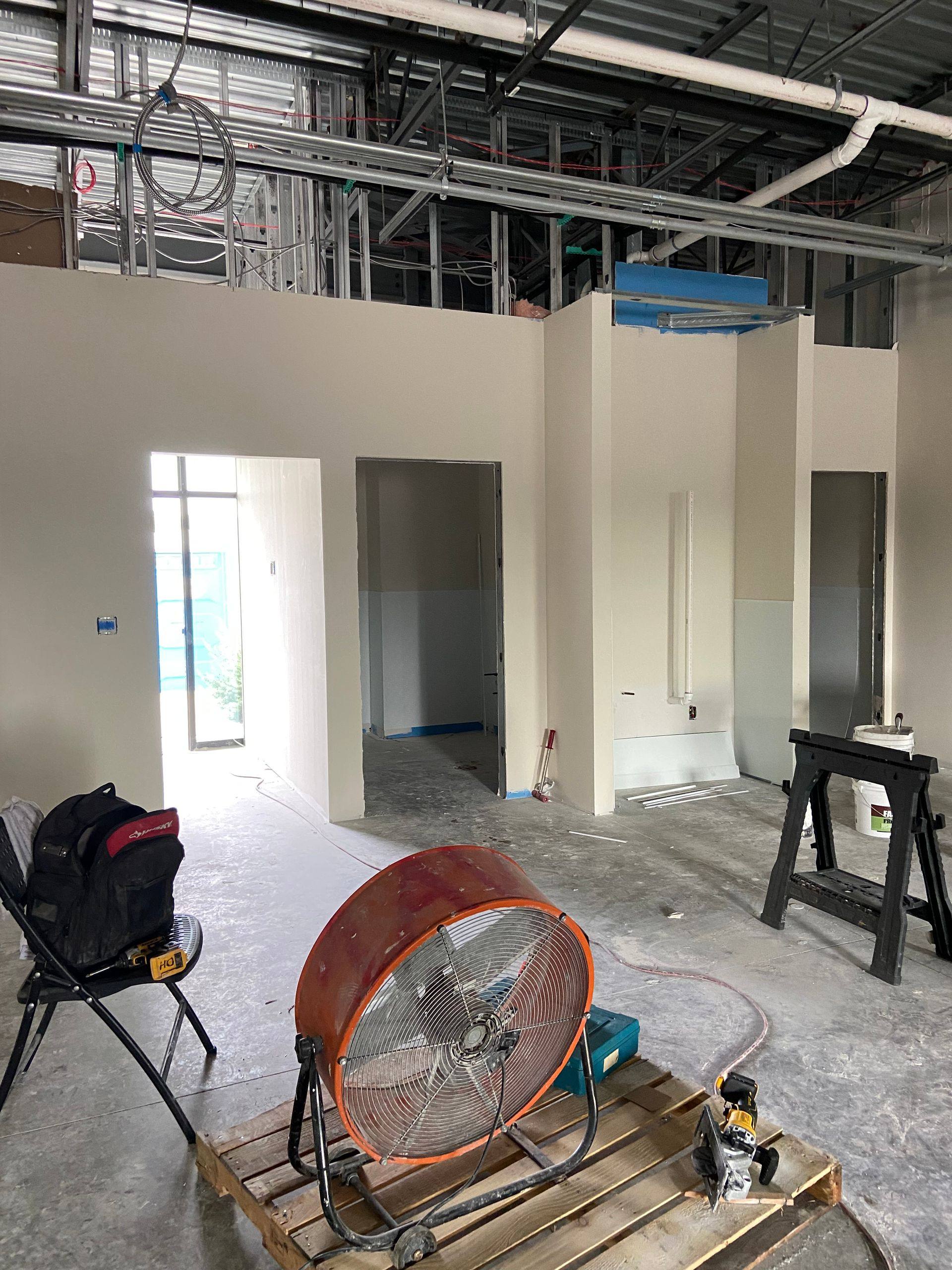 Another view of the Kumon Learning Center build-out in Melissa, TX