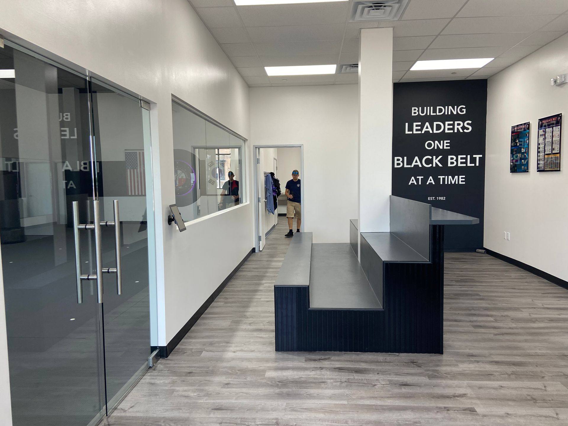 A further view of the finished Professional Black Belt Academy in Celina, TX