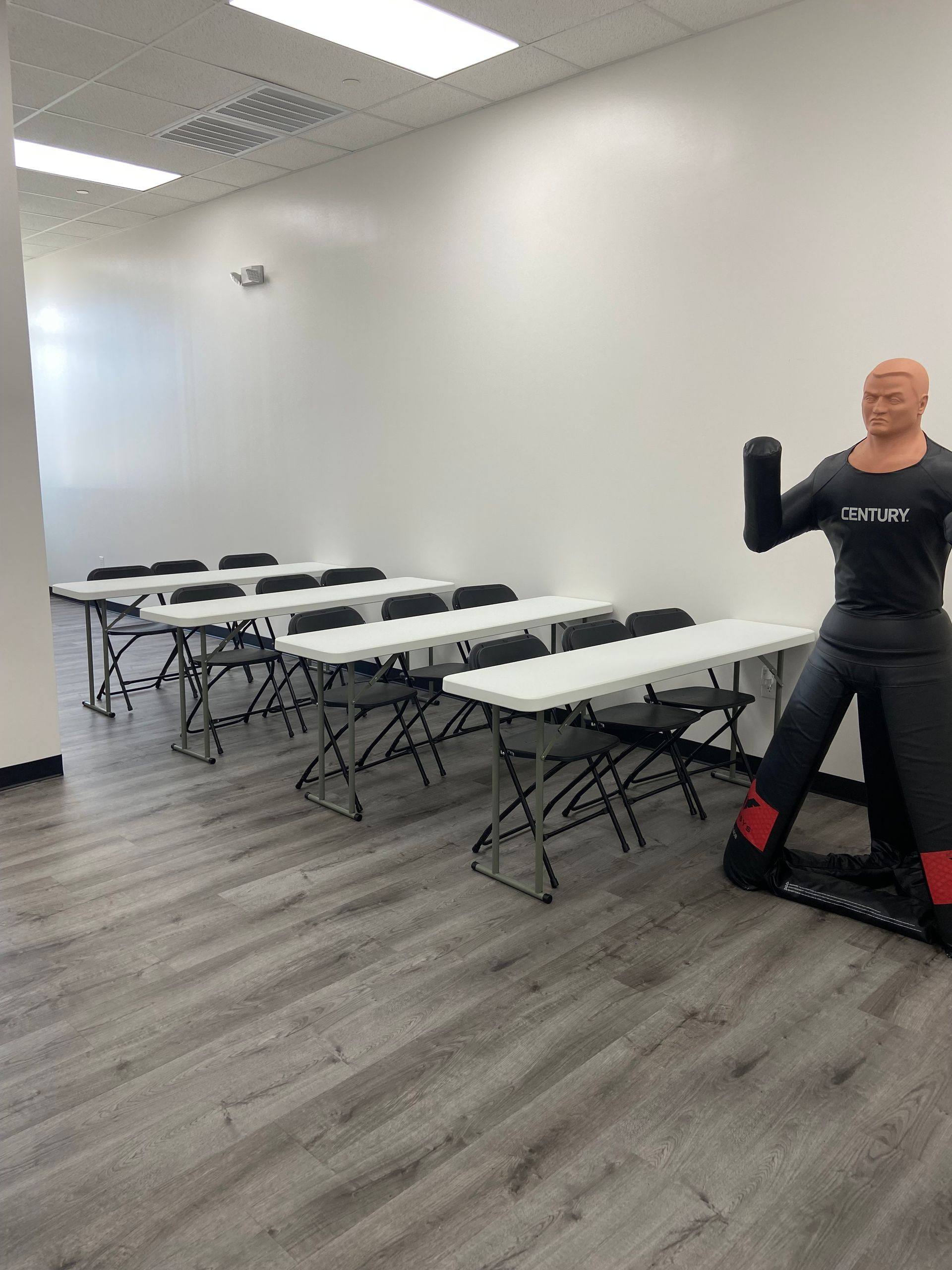 A further view of the finished Professional Black Belt Academy in Celina, TX