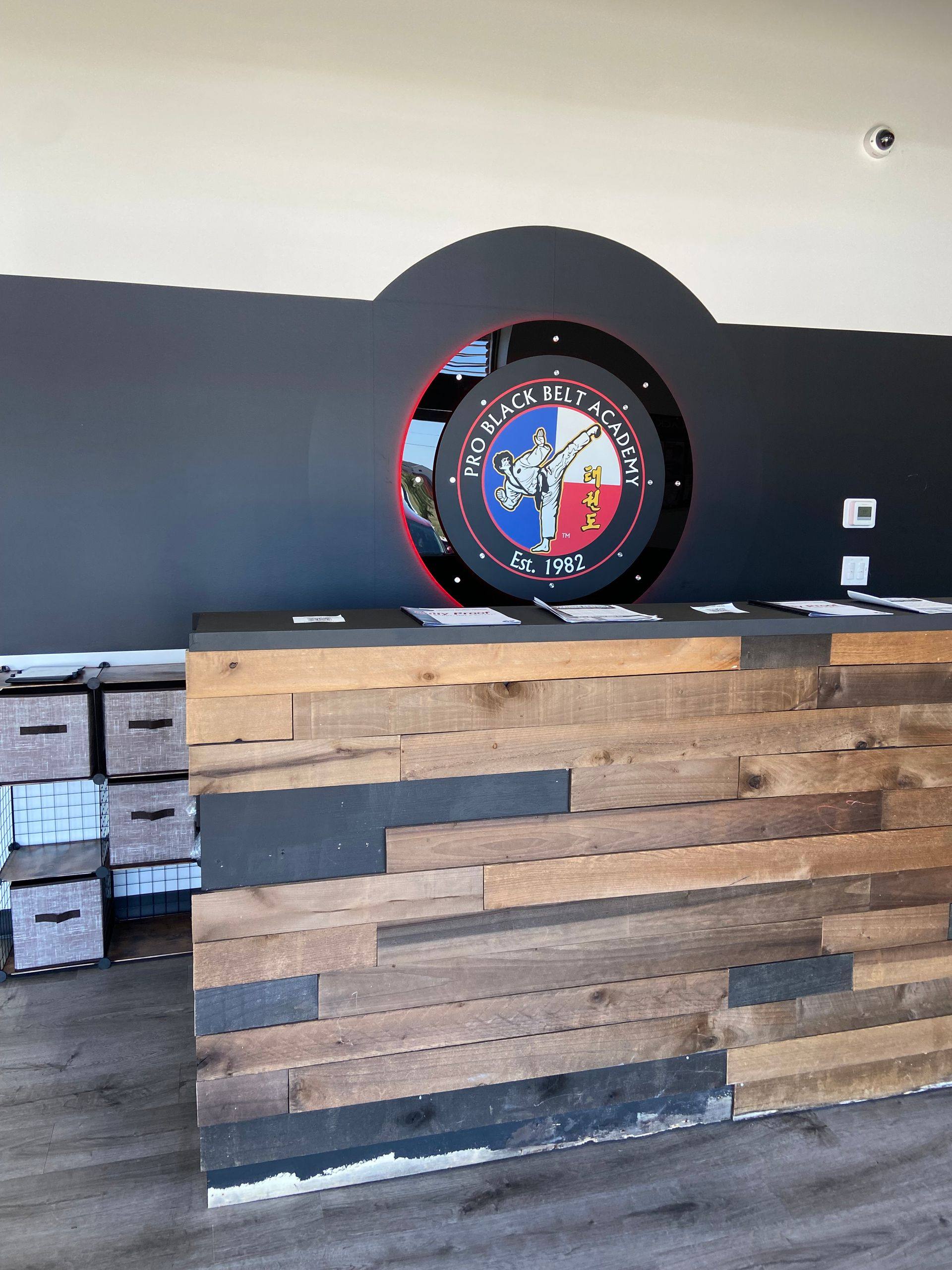 A further view of the Professional Black Belt Academy remodel in Princeton, TX
