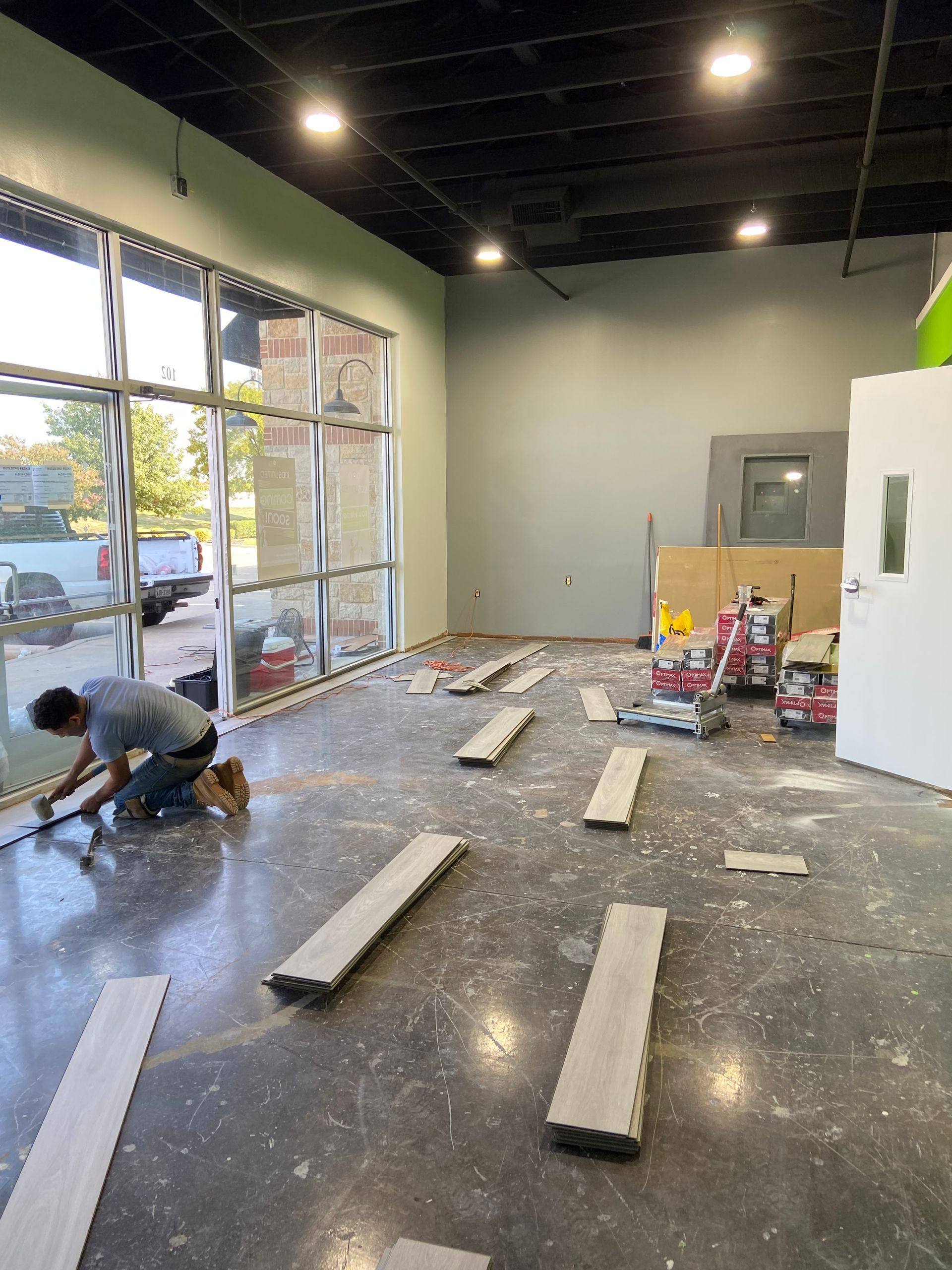 A further view of the retail space NorthStar Commercial Interiors remodeled into Kids United in Plano, TX