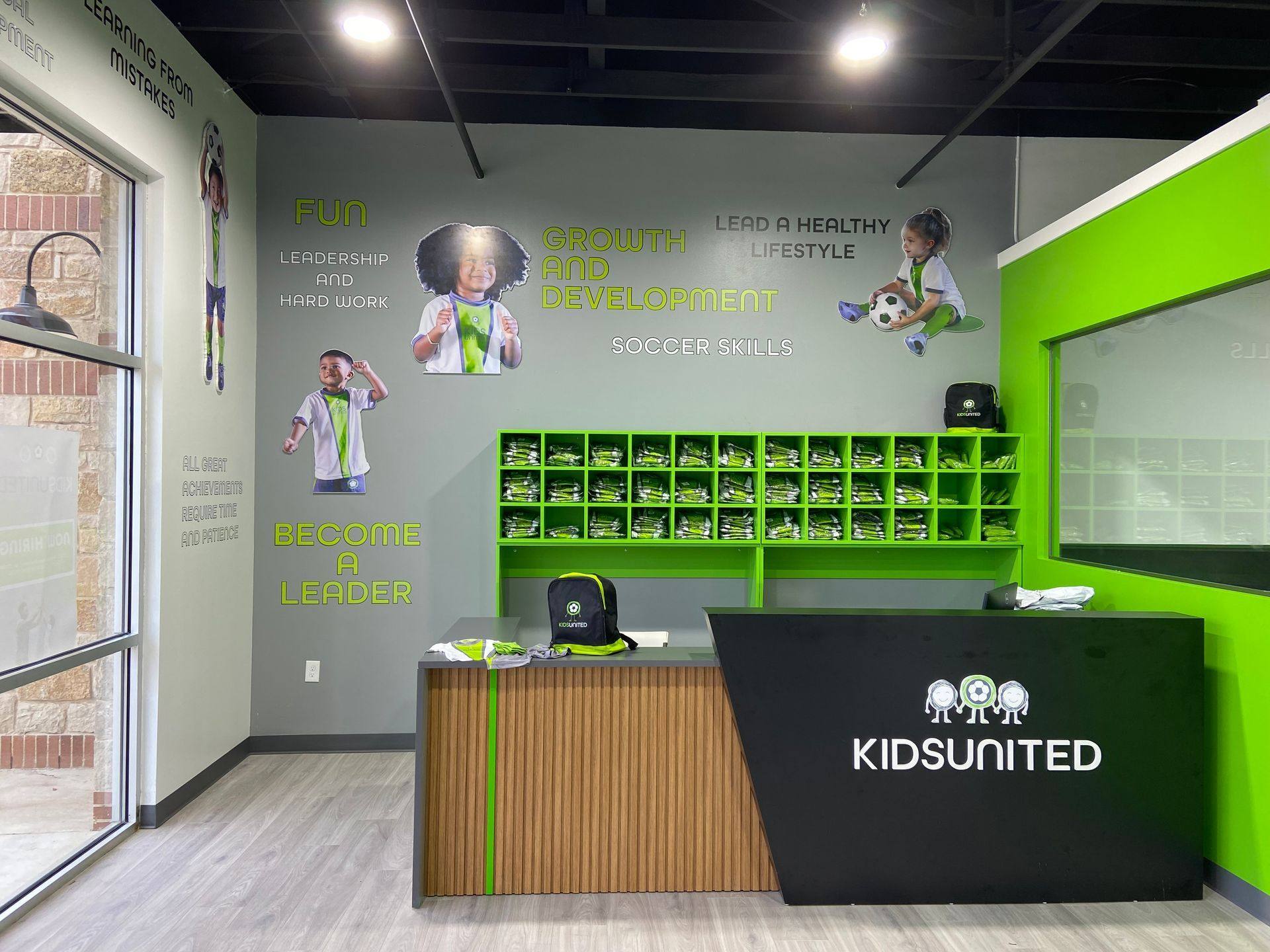 Another view of the Kids United indoor soccer training center in Plano, TX