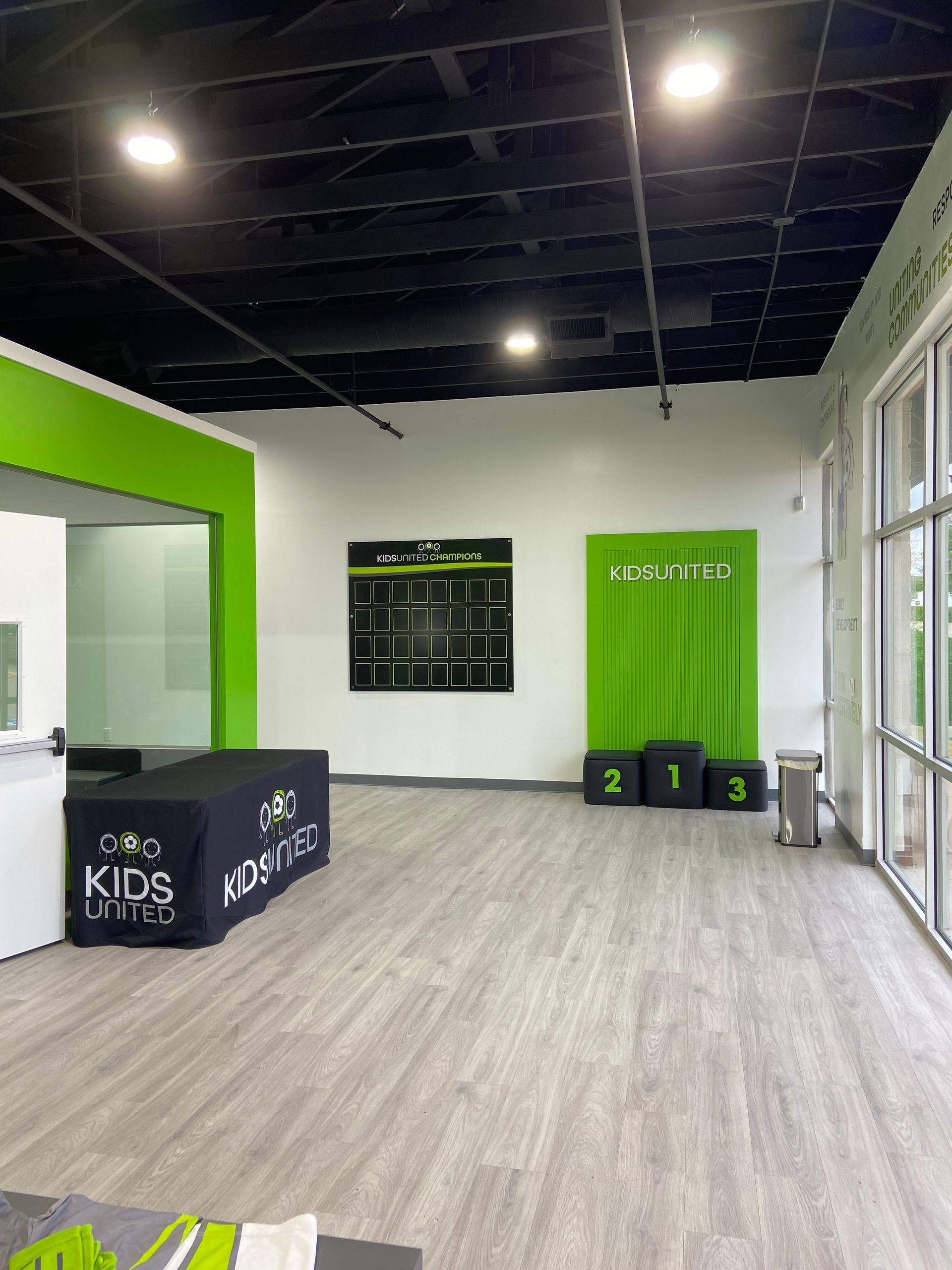 A further view of the Kids United indoor soccer training center in Plano, TX