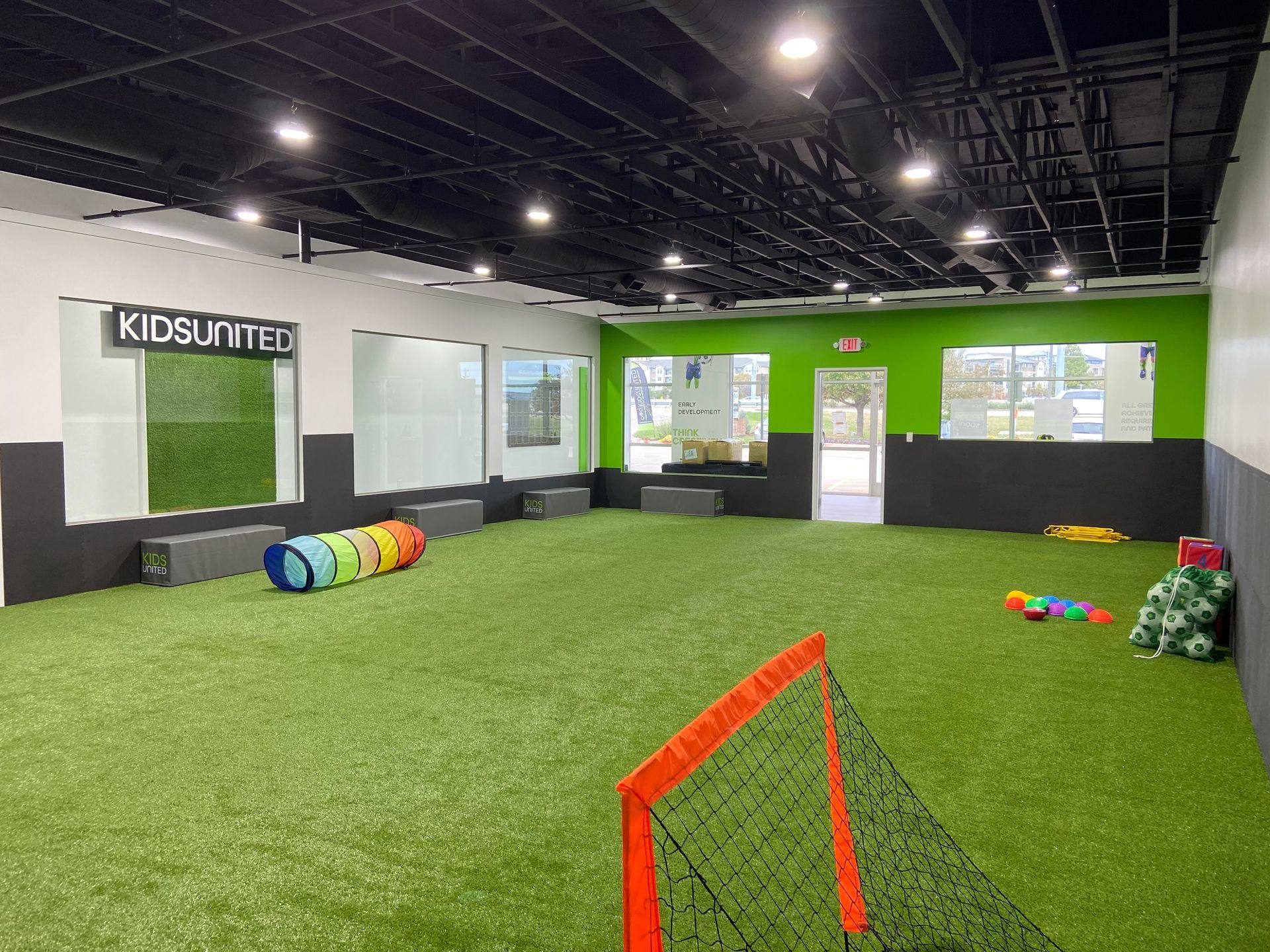 Another view of the Kids United indoor soccer training center in Plano, TX