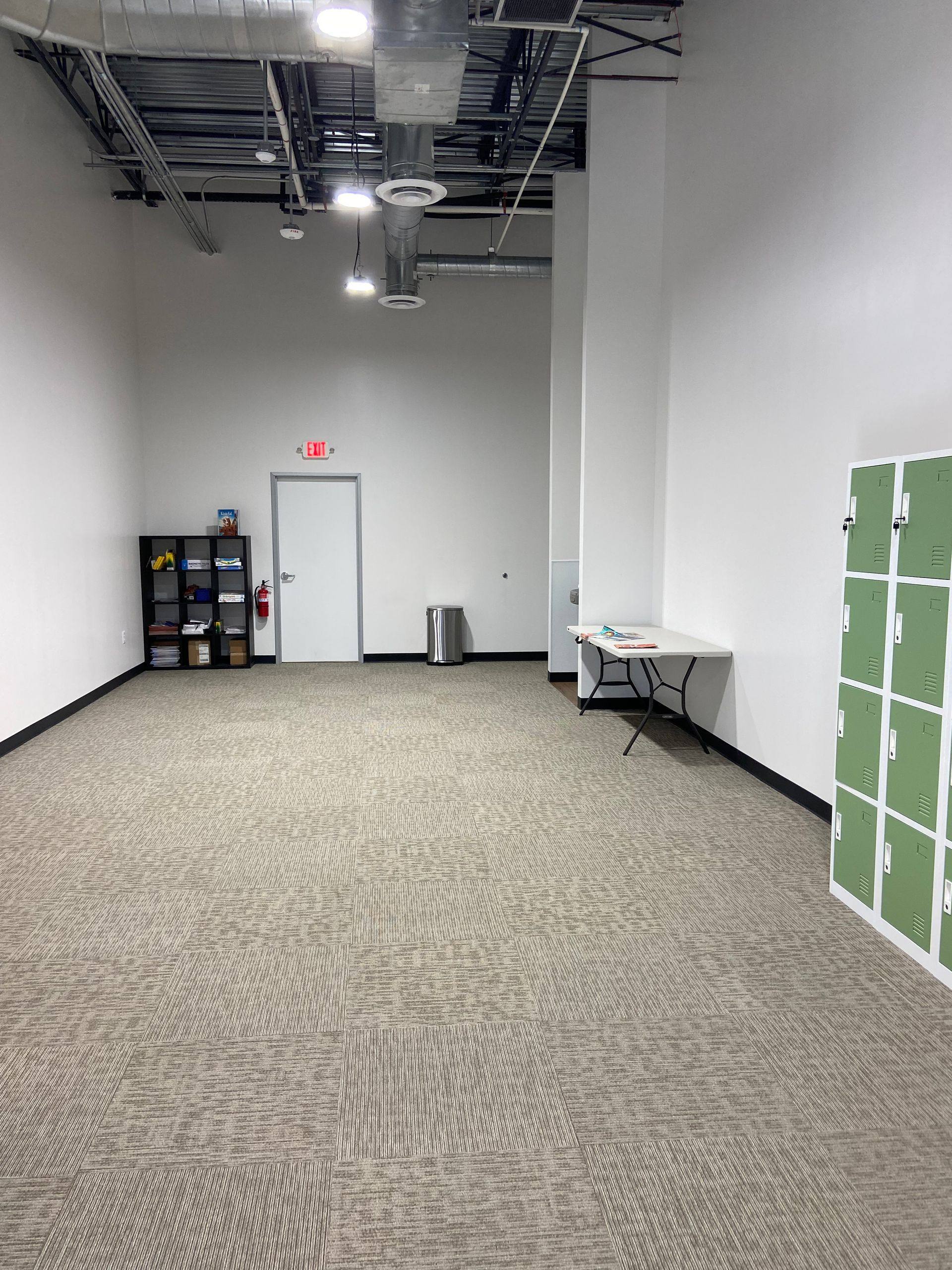 Progress on the Professional Black Belt Academy shell-space finish-out in Melissa, TX