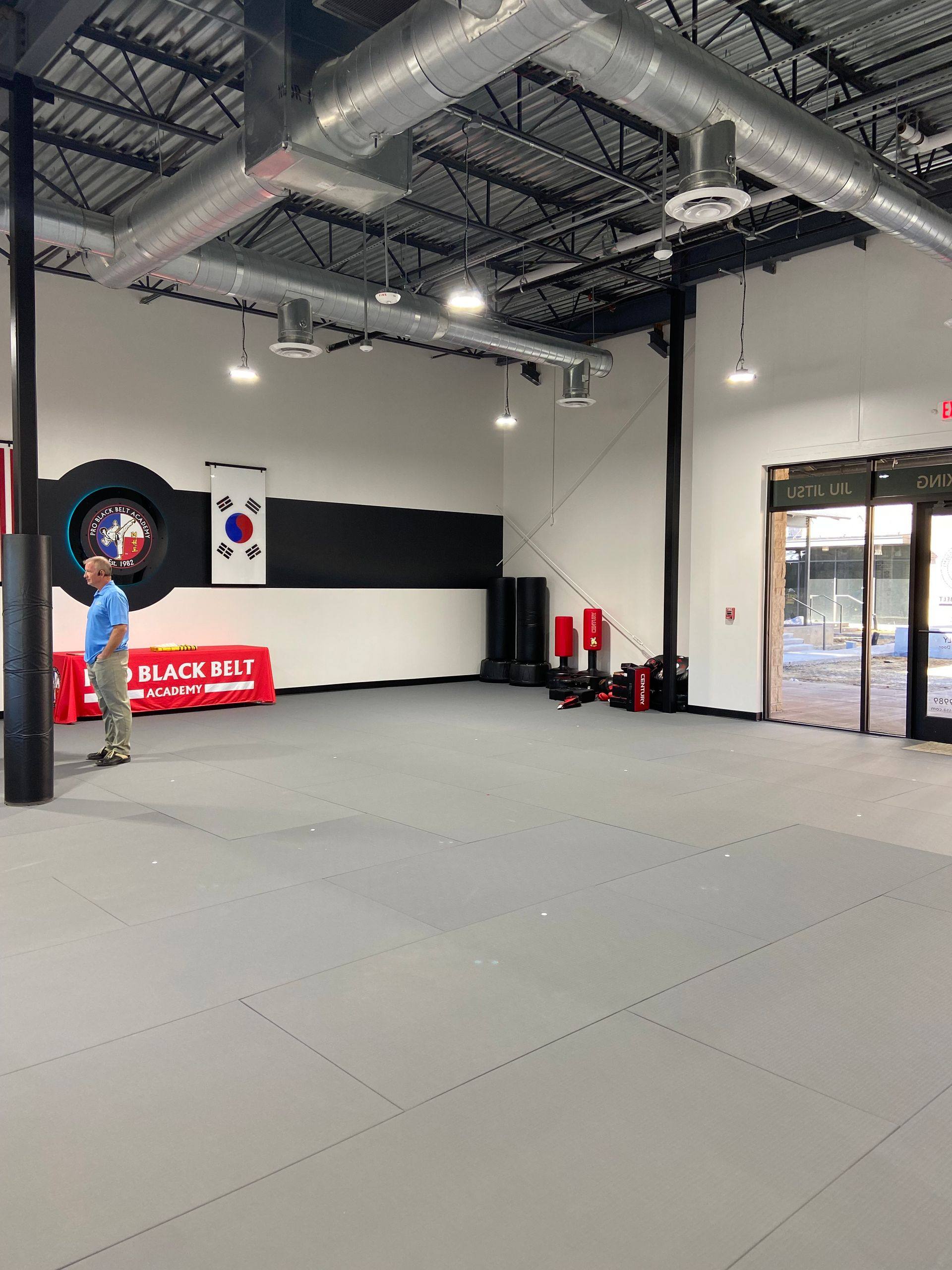 Further progress on the Professional Black Belt Academy shell-space finish-out in Melissa, TX