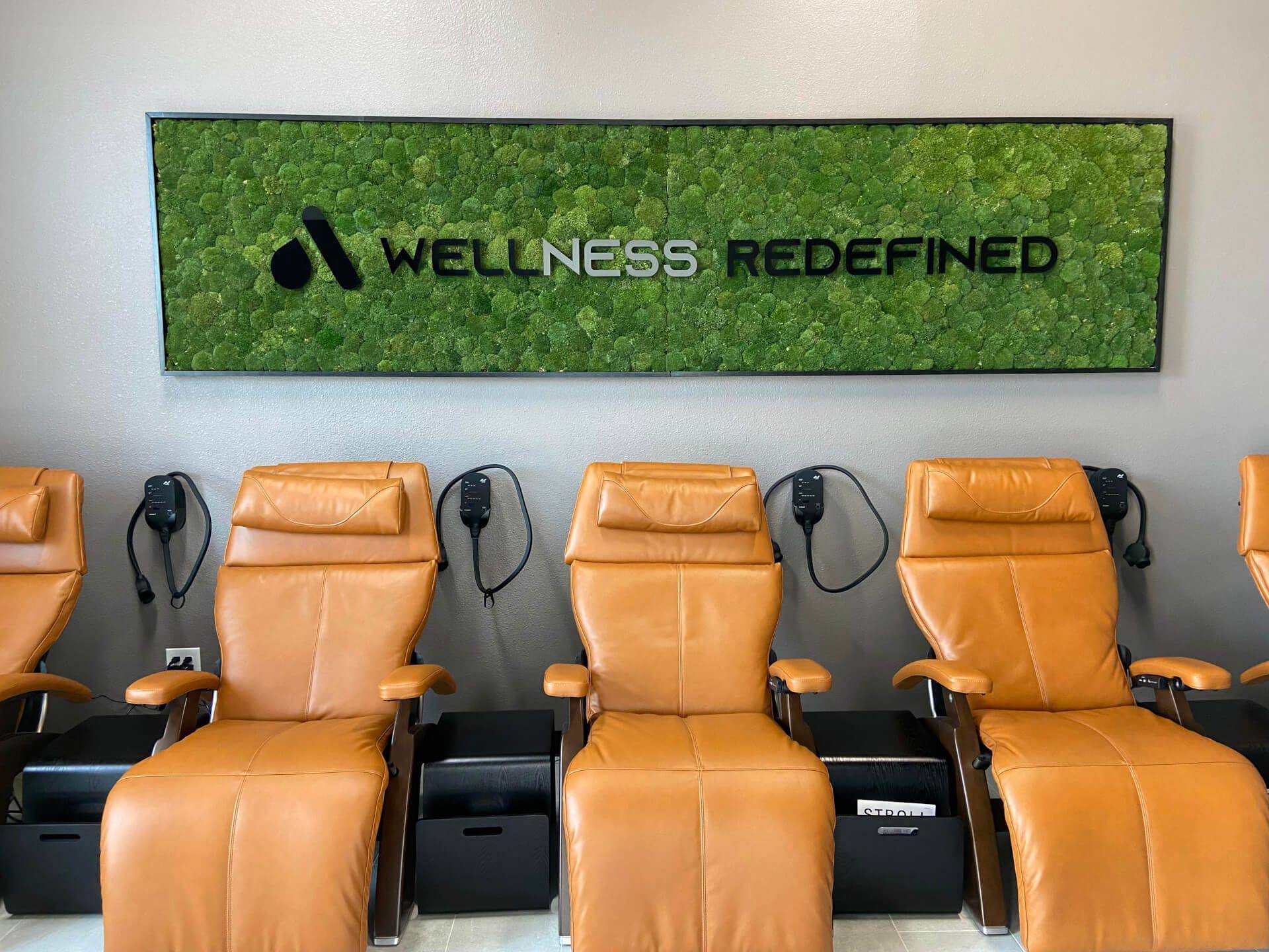 After: a further view of the finished Augment Wellness recovery studio in Frisco, TX