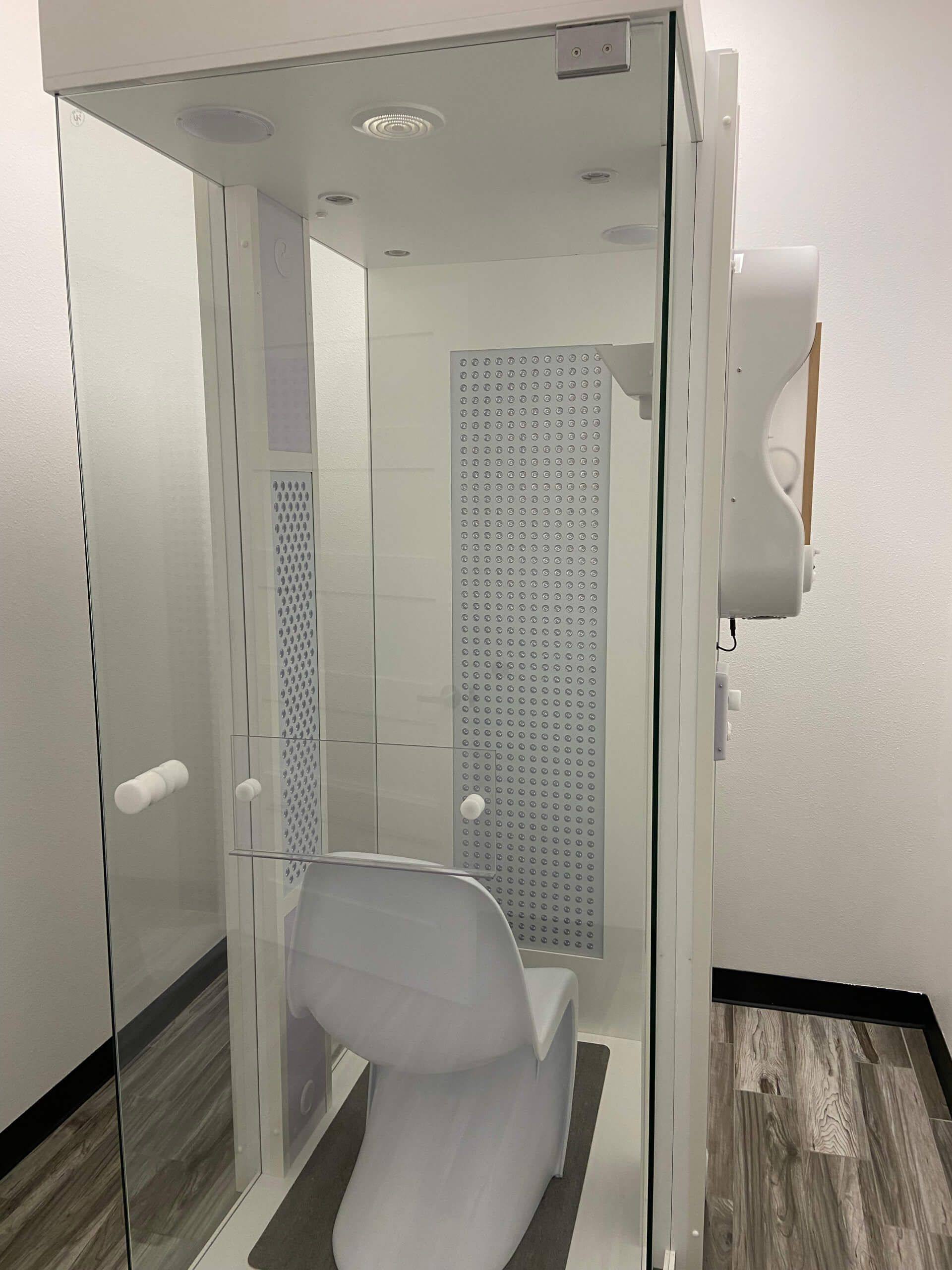 After: another view of the finished Augment Wellness recovery studio in Frisco, TX