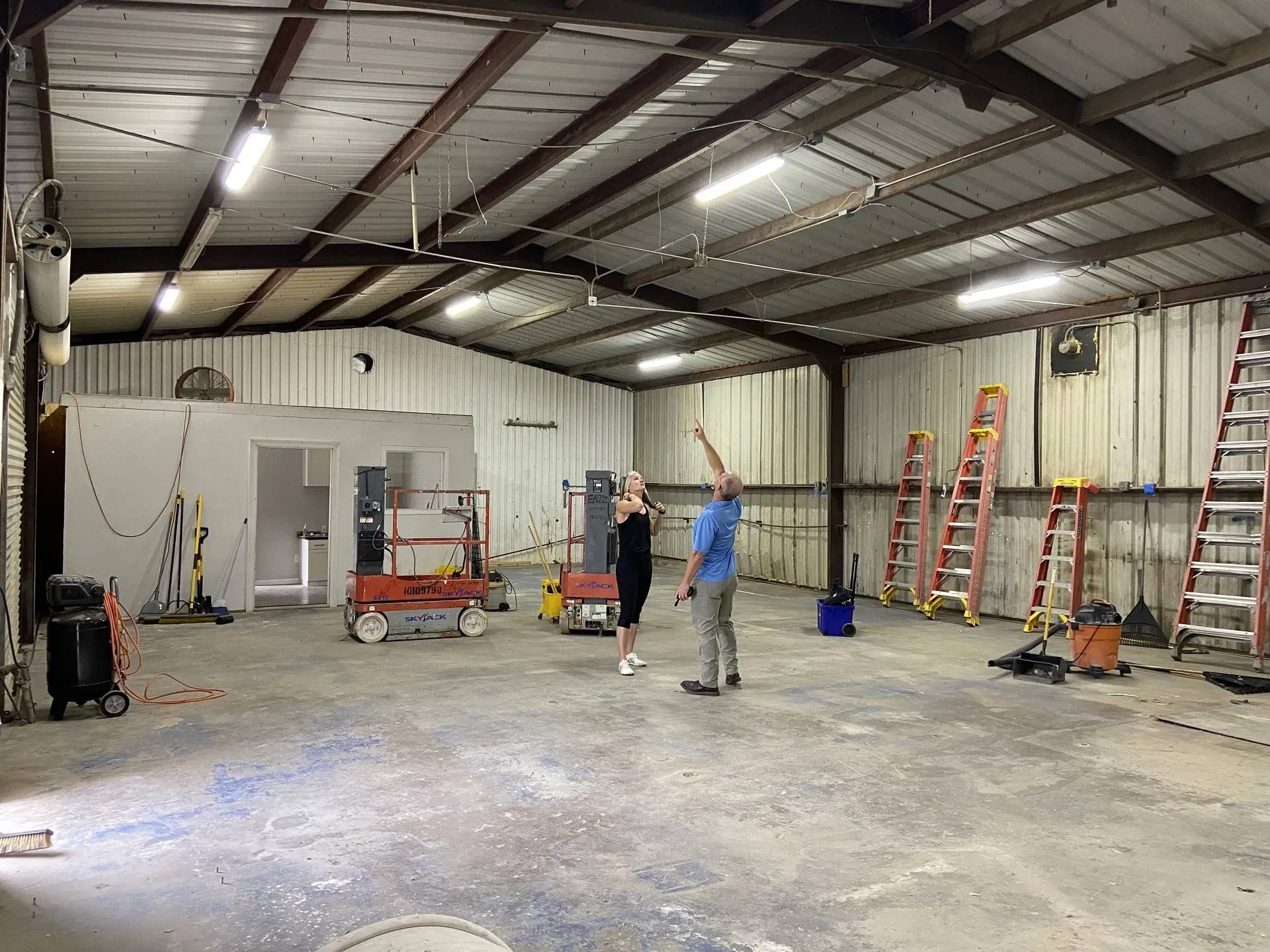 Another view of the Empower 35 Fitness gym NorthStar Commercial Interiors remodeled in Frisco, TX