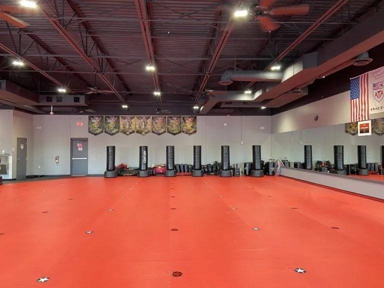 Combined training floor at Sustaire’s Karate for Kids in Allen, TX