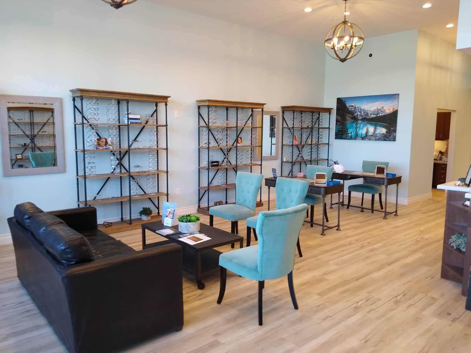 Another view of the Melissa Eye Associates optometry office in Melissa, TX, finished out from empty shell space