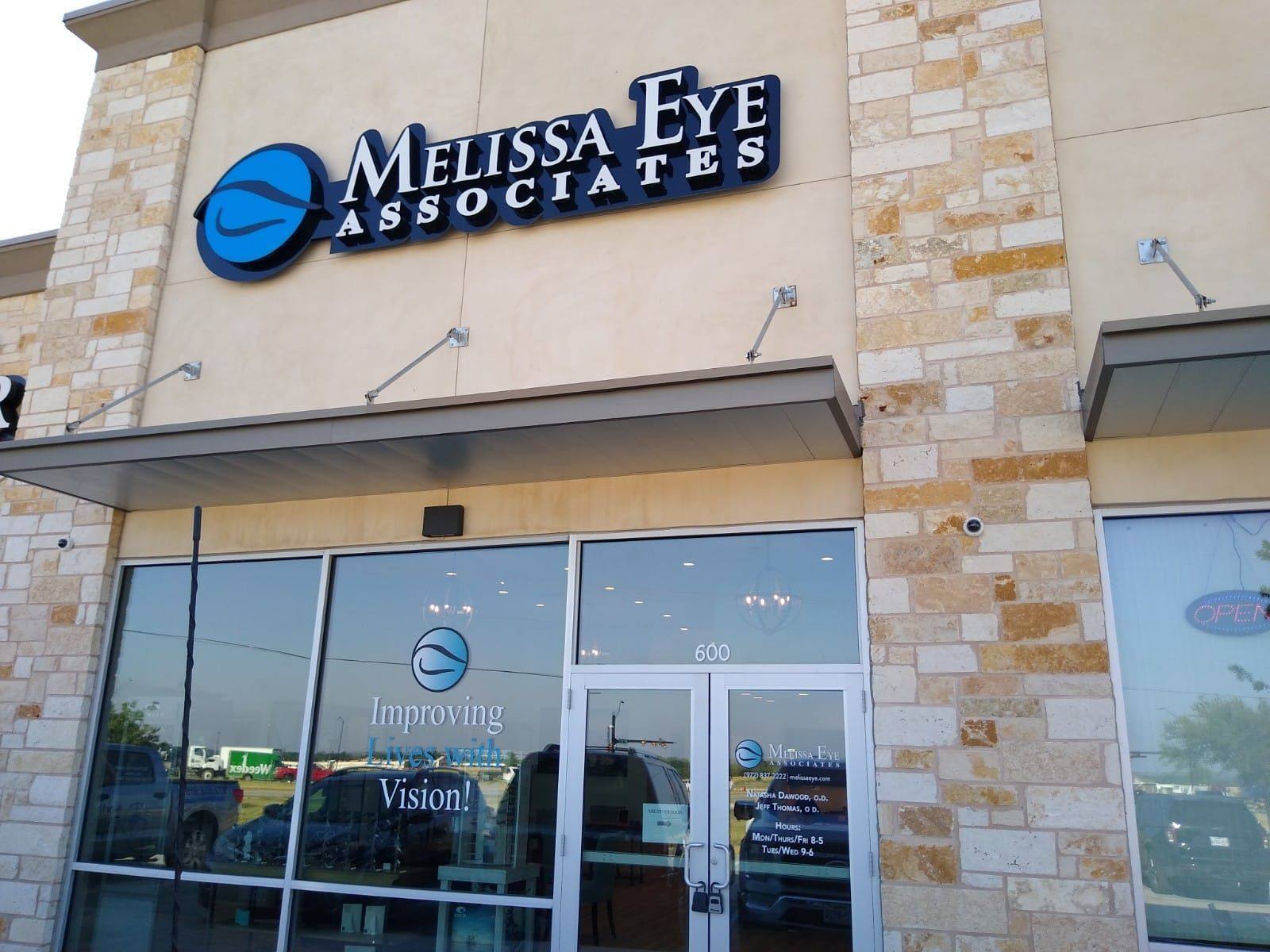 A further view of the Melissa Eye Associates optometry office in Melissa, TX, finished out from empty shell space
