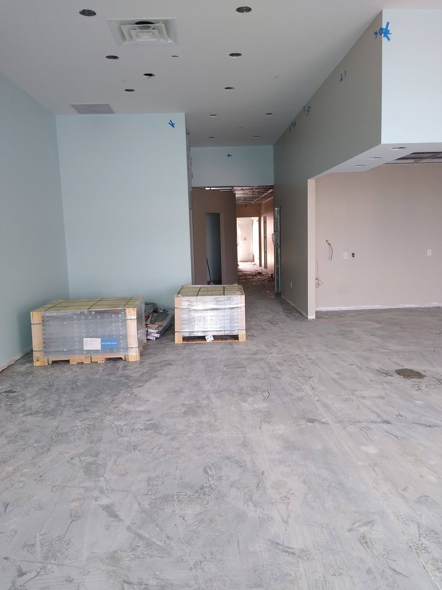 Another view of the Melissa Eye Associates optometry office in Melissa, TX, finished out from empty shell space
