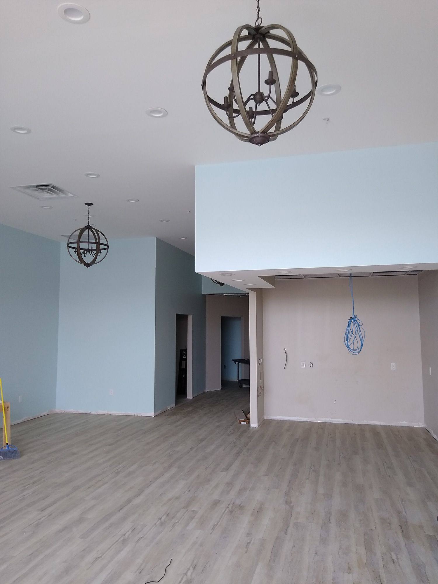 A further view of the Melissa Eye Associates optometry office in Melissa, TX, finished out from empty shell space
