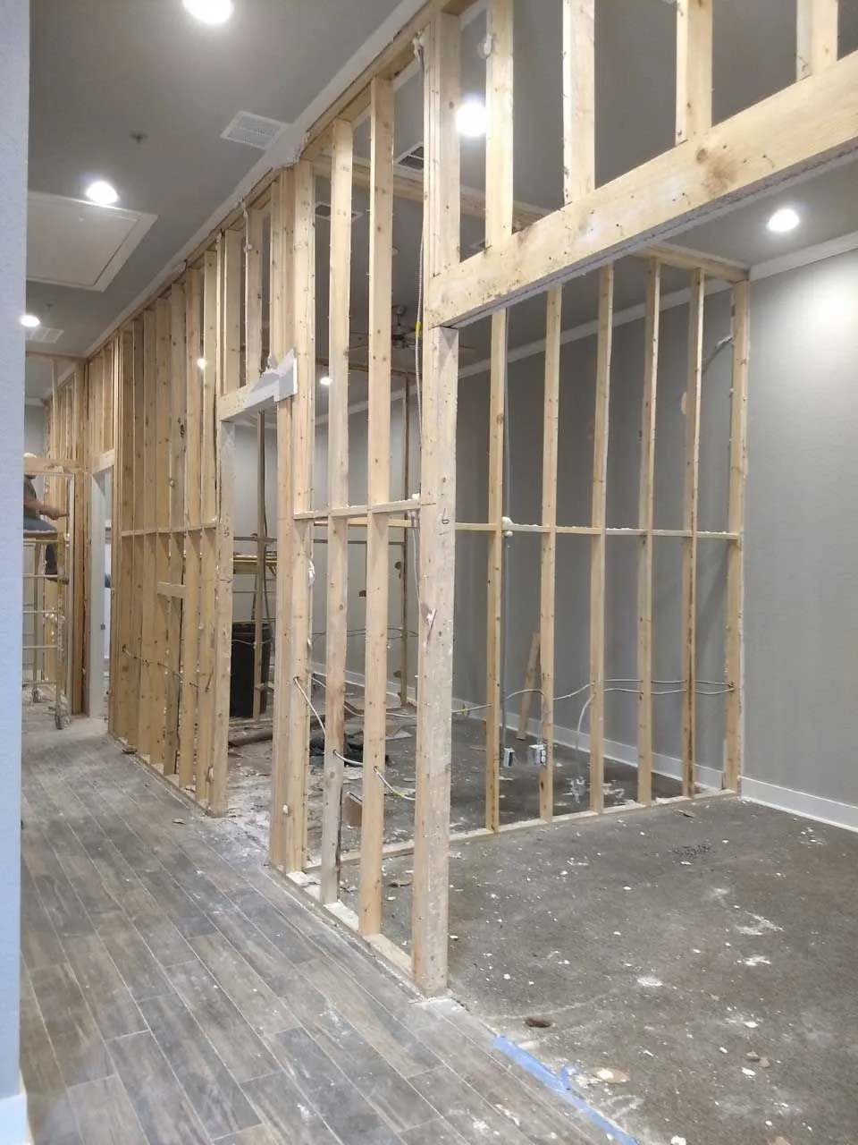 During: work under way on the pharmacy build-out NorthStar Commercial Interiors completed for an online prescription business