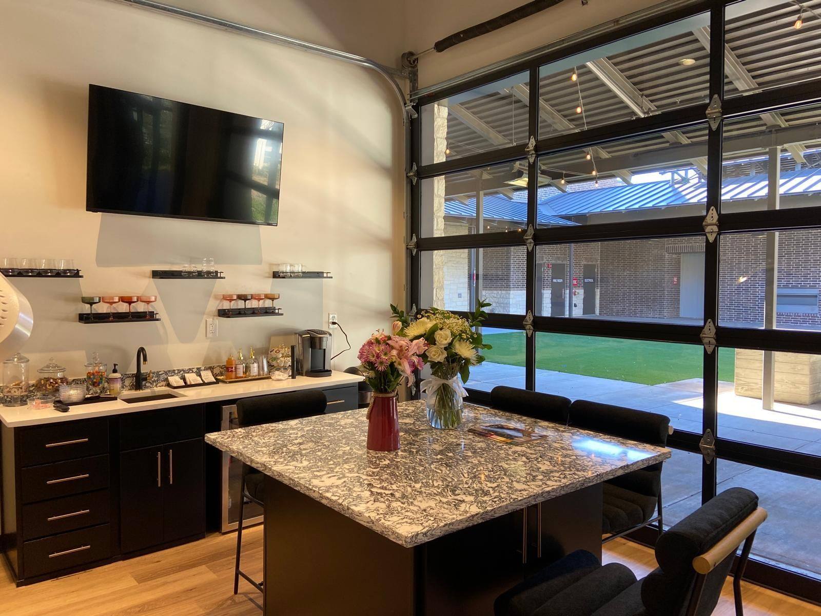 Another view of the salon and boutique NorthStar Commercial Interiors built out for The Society Salon in Melissa, TX