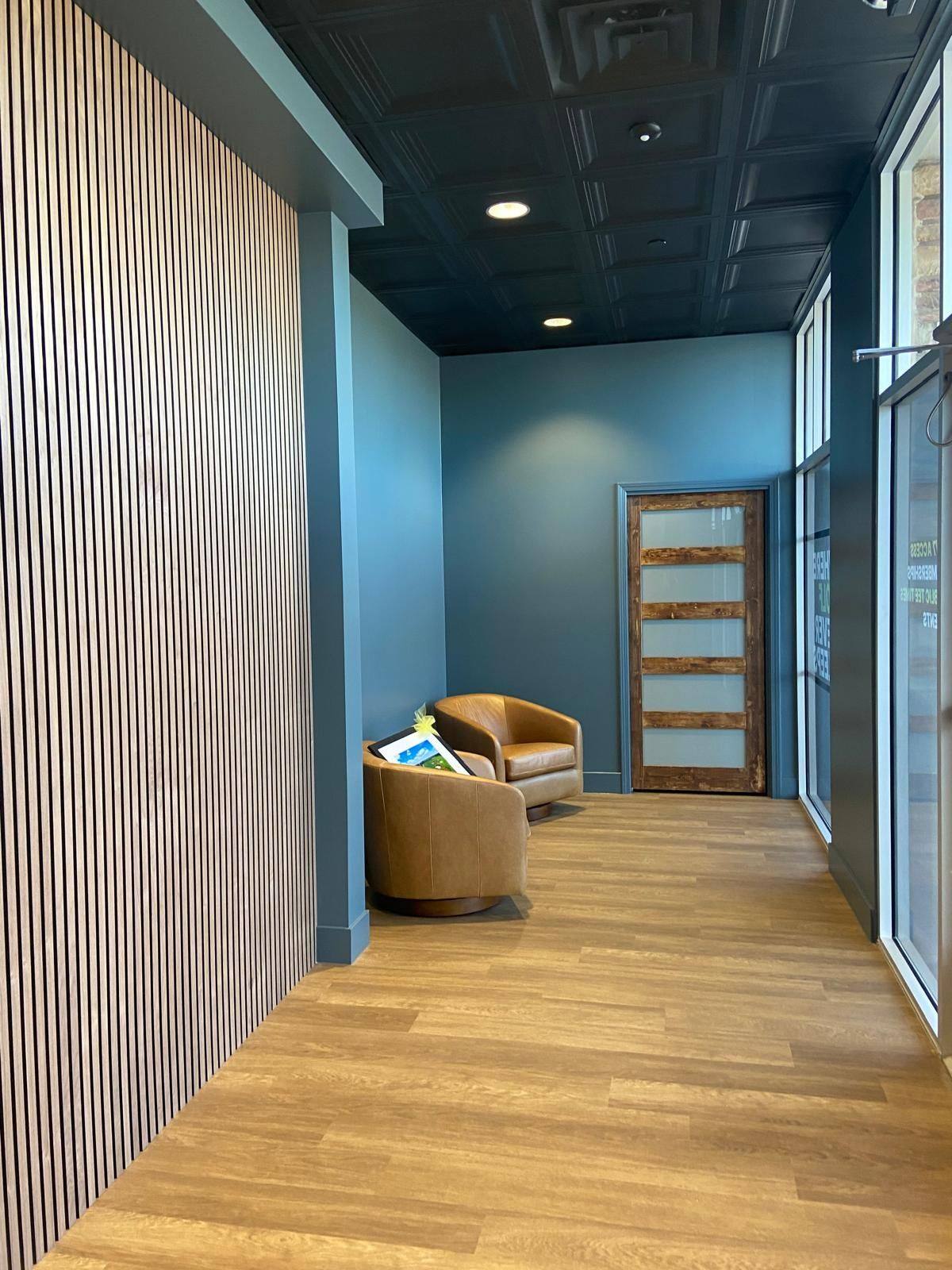 After: the finished entry at The Back Nine Golf in Denton, TX