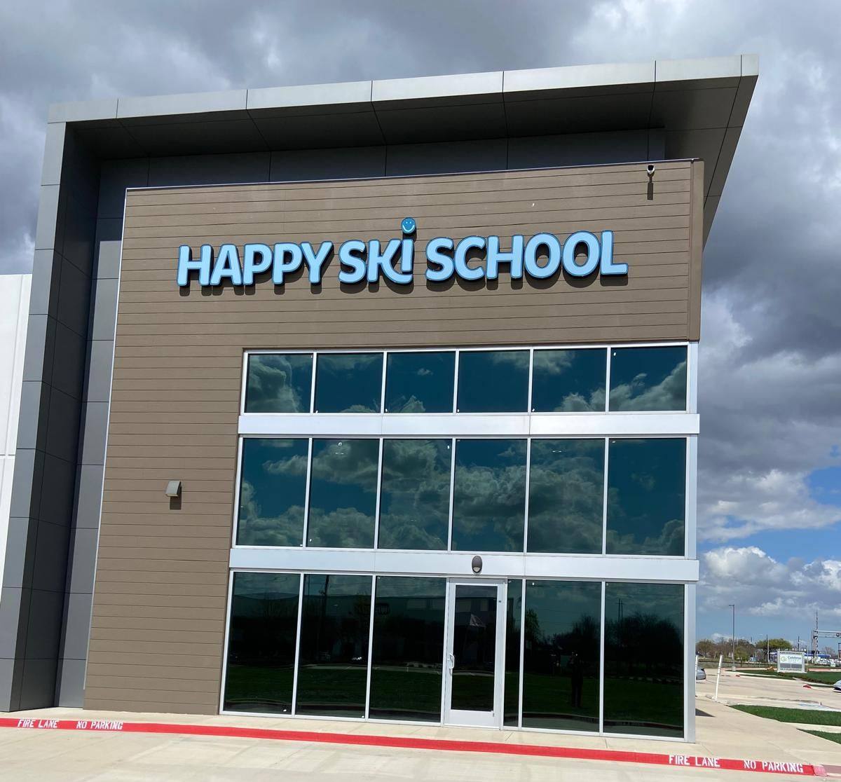 A further view of the Happy Ski School indoor ski school finished out from shell space in Plano, TX