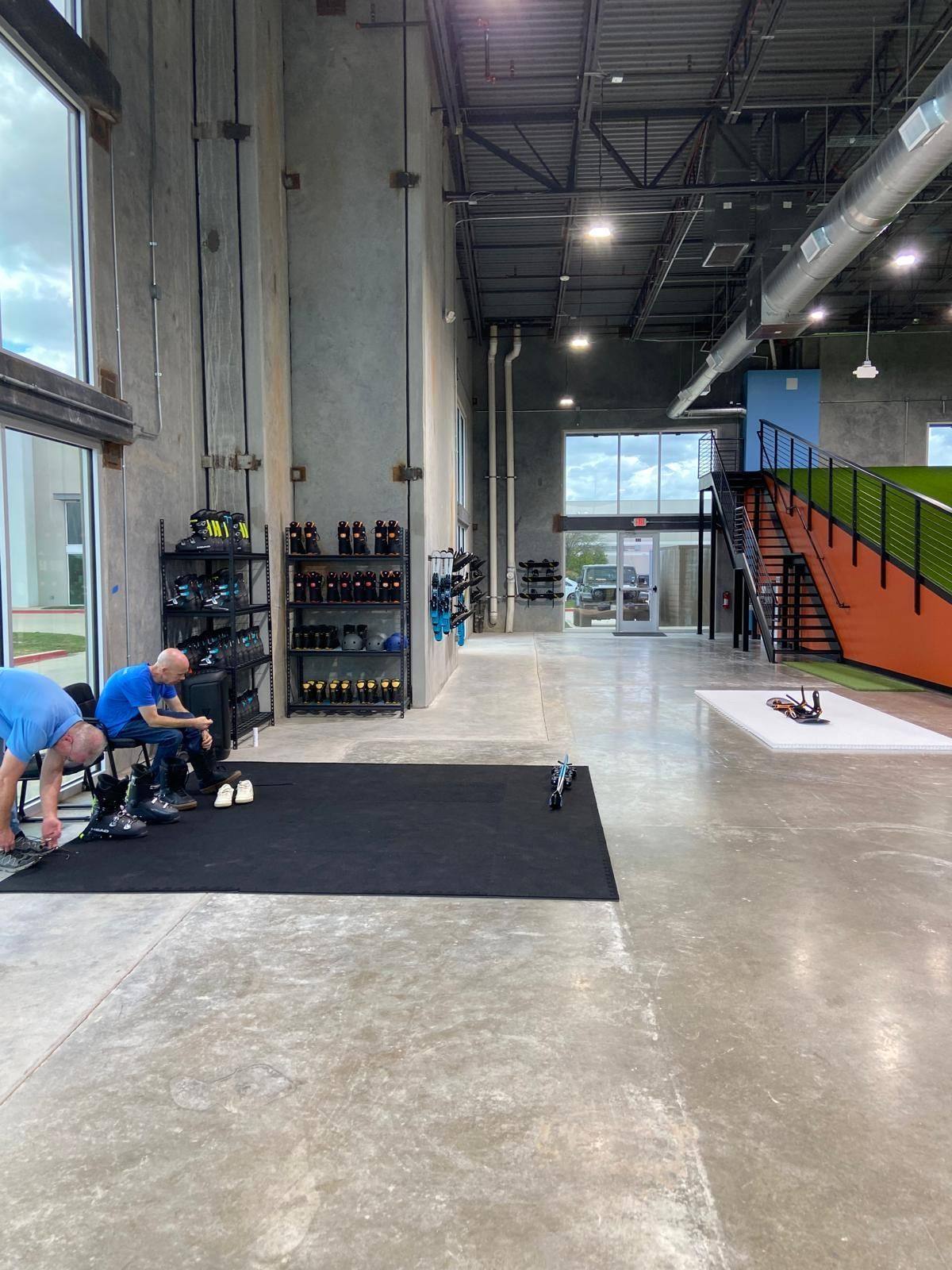 Another view of the Happy Ski School indoor ski school finished out from shell space in Plano, TX