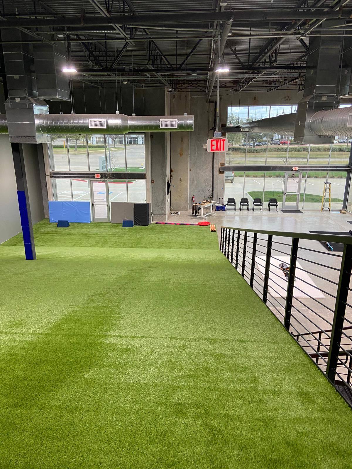 A further view of the Happy Ski School indoor ski school finished out from shell space in Plano, TX