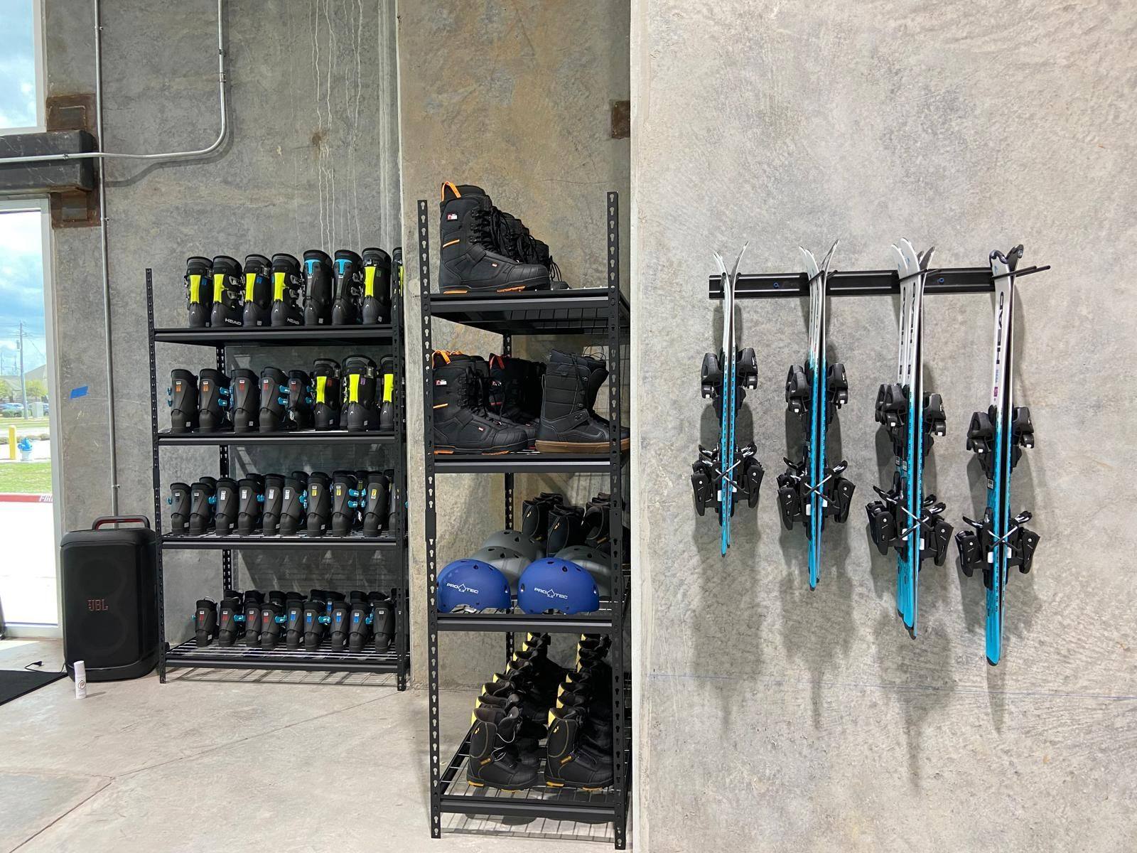 Another view of the Happy Ski School indoor ski school finished out from shell space in Plano, TX